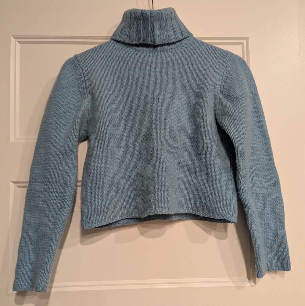 Sky Blue Turtleneck Sweater